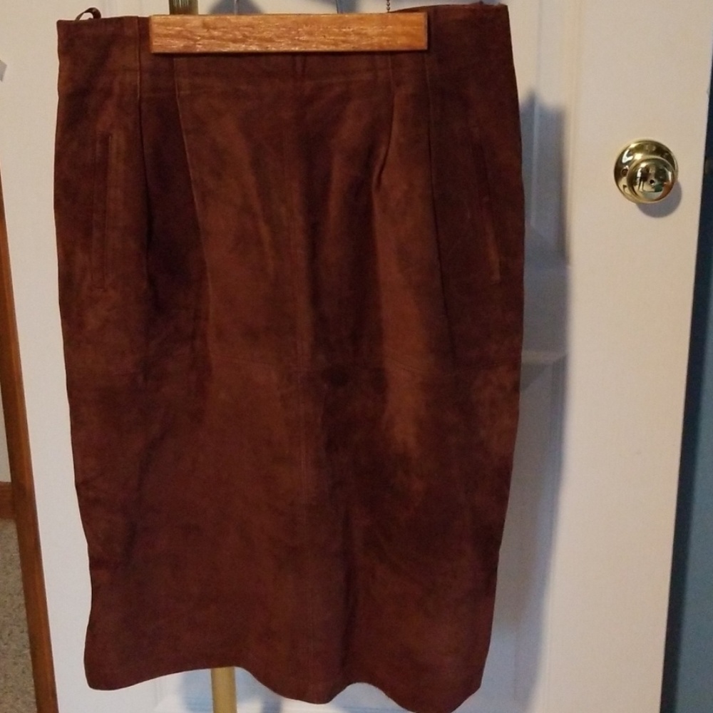 Brown Suede Skirt